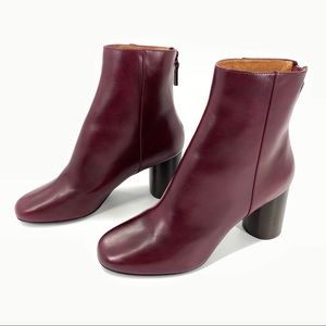 Sandro Burgundy Ankle Boots